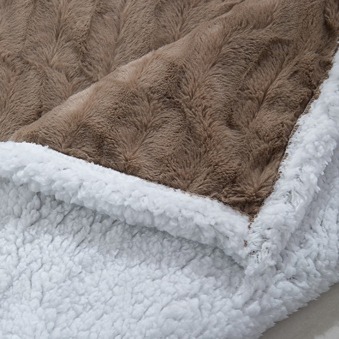 Super Soft Faux Fur Blanket Warm PV Fleece Blankets Reversible With Sherpa Shaggy Fuzzy Fur Brushed Bed Blanket Throw for winter