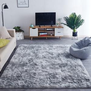 Tie-dye Carpets Soft Modern Shaggy Area Rug Silky Smooth Fur Carpets and Rugs Anti-Skid Gradient Fluffy Rugs for  Living Room