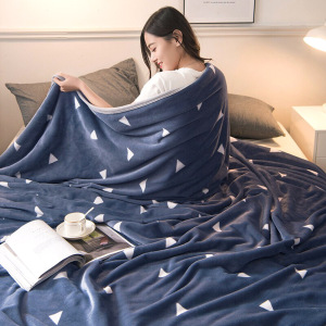 2021plain polyester thick coral fleece blanket spring and summer sheets air conditioning knee blanket custom blanket for sofa