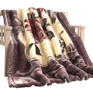 Promotional customized pattern luxury 100% Polyester Super-Soft cozy raschel mink blanket
