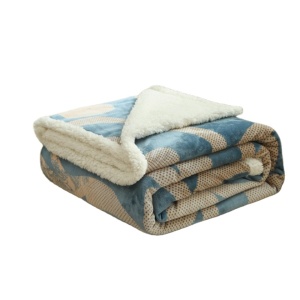 Soft Nordic style printed flannel cashmere leisure blanket